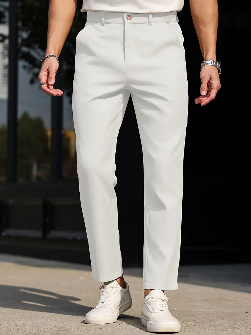 White Old Money Men's Pants