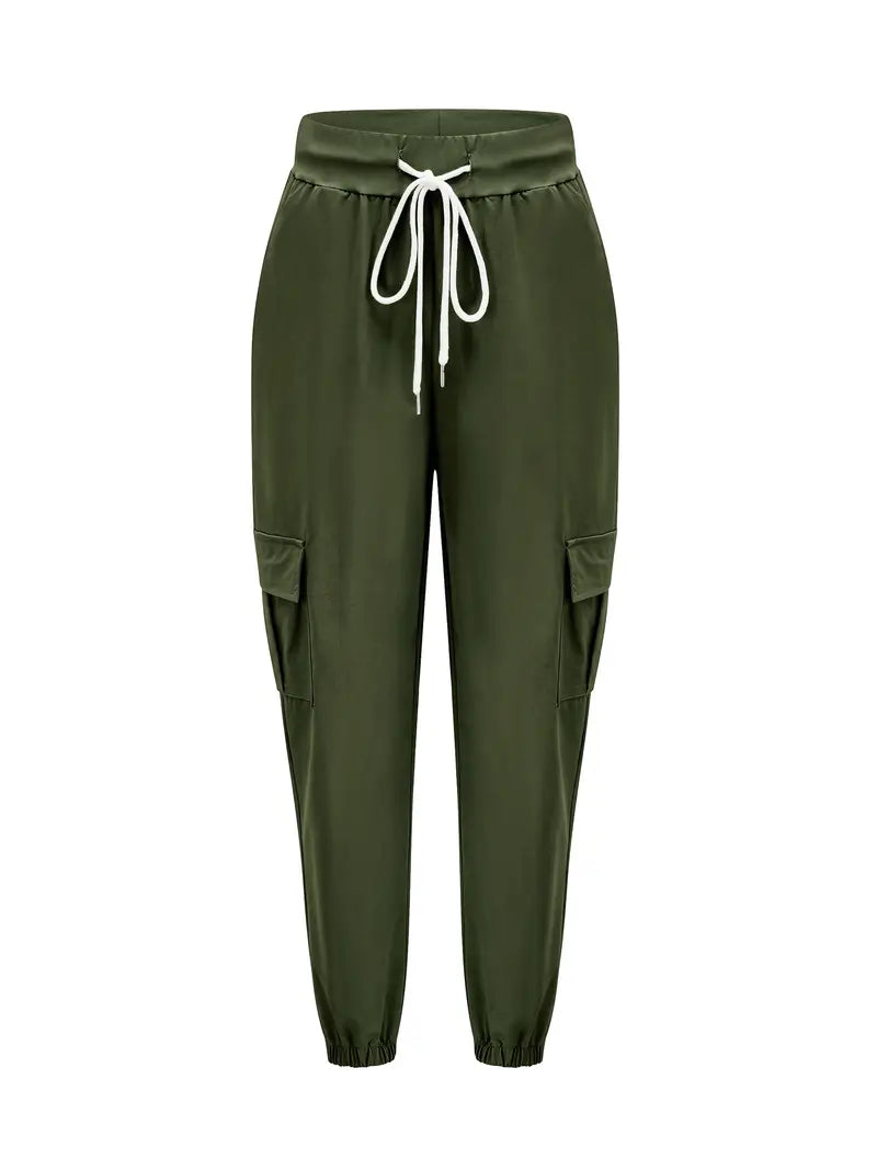 Green Cargo Sweatpants Women's