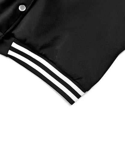 Women's Black Baseball Jacket